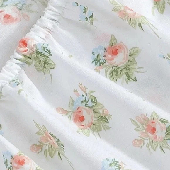 Laura Ashley ~ Twin XL ~ Roseford Ruffled Hem ~ 3 Pc. Sheet Set